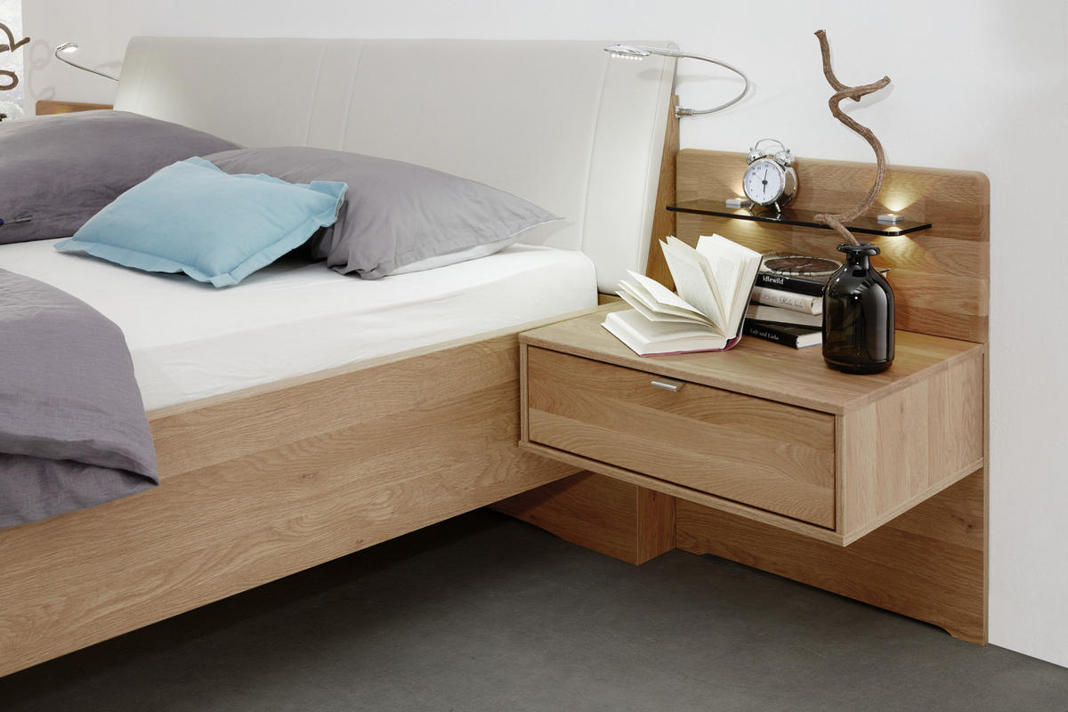 SCHLAFZIMMER Eichefarben, Champagner  - Champagner/Eichefarben, Design, Glas/Holz (180/200cm) - Dieter Knoll