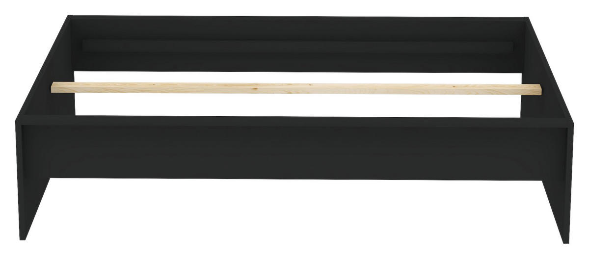 BETTRAHMEN 140/200 cm Anthrazit  - Anthrazit, KONVENTIONELL (140/200cm) - Hom`in