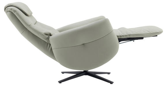 MASSAGESESSEL Echtleder Lederlook Grau - Grau, Design, Leder/Textil (77/113/90cm) - Xora