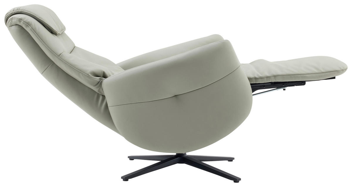 MASSAGESESSEL Echtleder Lederlook Grau    - Grau, Design, Leder/Textil (77/113/90cm) - Xora