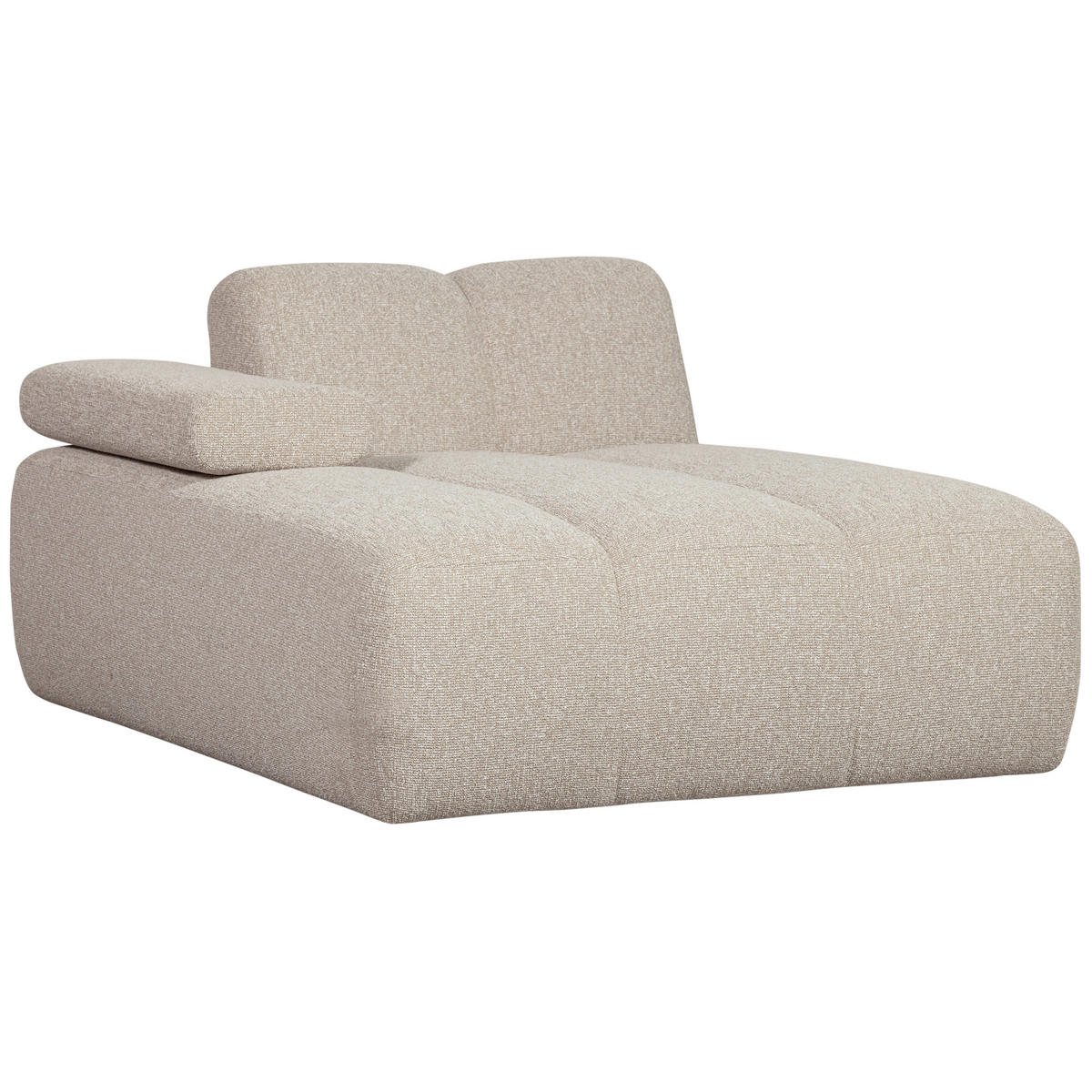SOFAELEMENT Mojo in Bouclé Beige  - Beige/Schwarz, Design, Kunststoff/Textil (124/74/162cm) - Livetastic