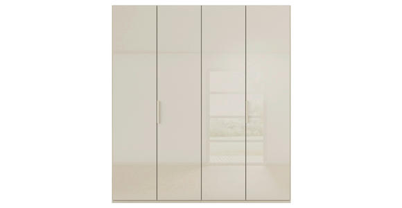 DREHTÜRENSCHRANK 201/235/61 cm,  in Champagner, 4-türig  - Champagner, Basics, Glas/Holzwerkstoff (201/235/61cm) - Novel