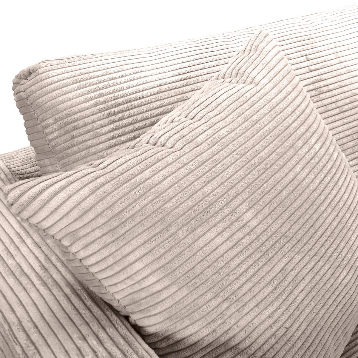 ECKSOFA Naturfarben Cord  - Schwarz/Naturfarben, KONVENTIONELL, Kunststoff/Textil (234/170cm) - Carryhome