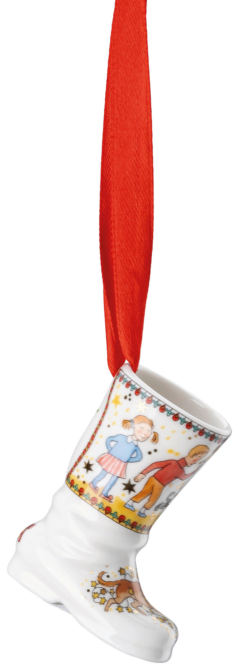 Ministiefel "Freche Katze" 24  - Multicolor/Weiß, MODERN, Keramik (5,5/5,5cm) - Hutschenreuther