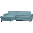 ECKSOFA  in Webstoff Hellblau  165/257 cm  - Schwarz/Hellblau, Design, Kunststoff/Textil (165/257cm) - Xora