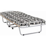 KLAPPBETT 80/190 cm  in  - Schwarz/Alufarben, Basics, Textil/Metall (80/190cm) - Carryhome