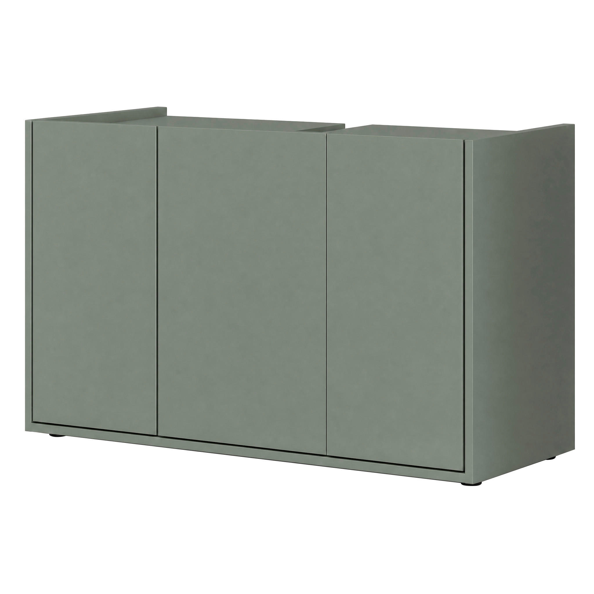 WASCHBECKENUNTERSCHRANK 98/62/35 cm  - Schilfgrün/Schwarz, Trend, Holzwerkstoff/Kunststoff (98/62/35cm) - MID.YOU