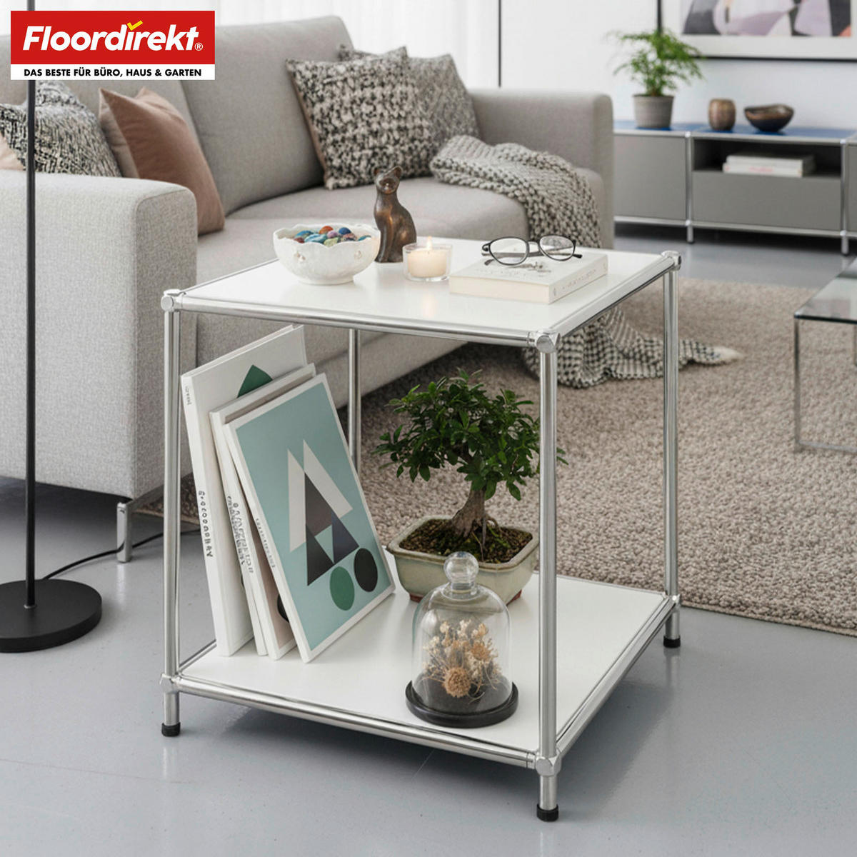 REGAL Weiß  - Weiß, Basics, Metall (40/46/40cm) - Floordirekt