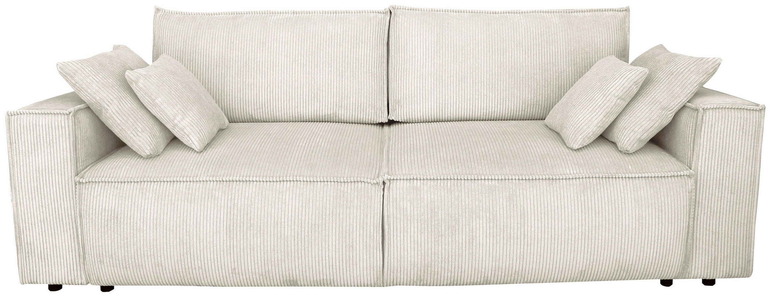 SCHLAFSOFA Cord Beige  - Beige/Schwarz, KONVENTIONELL, Kunststoff/Textil (240/89/100cm) - Carryhome