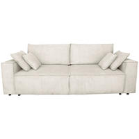 SCHLAFSOFA  mit Liegefunktion, Schlafen auf Sitzhöhe, Rücken echt Cord Beige  - Beige/Schwarz, KONVENTIONELL, Kunststoff/Textil (240/89/100cm) - Carryhome