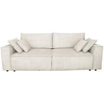 SCHLAFSOFA Cord Beige  - Beige/Schwarz, KONVENTIONELL, Kunststoff/Textil (240/89/100cm) - Carryhome