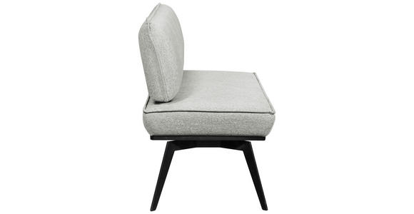 SITZBANK 153/90/65 cm Webstoff Schwarz, Hellgrau Buche massiv - Hellgrau/Schwarz, Basics, Holz/Textil (153/90/65cm) - Carryhome