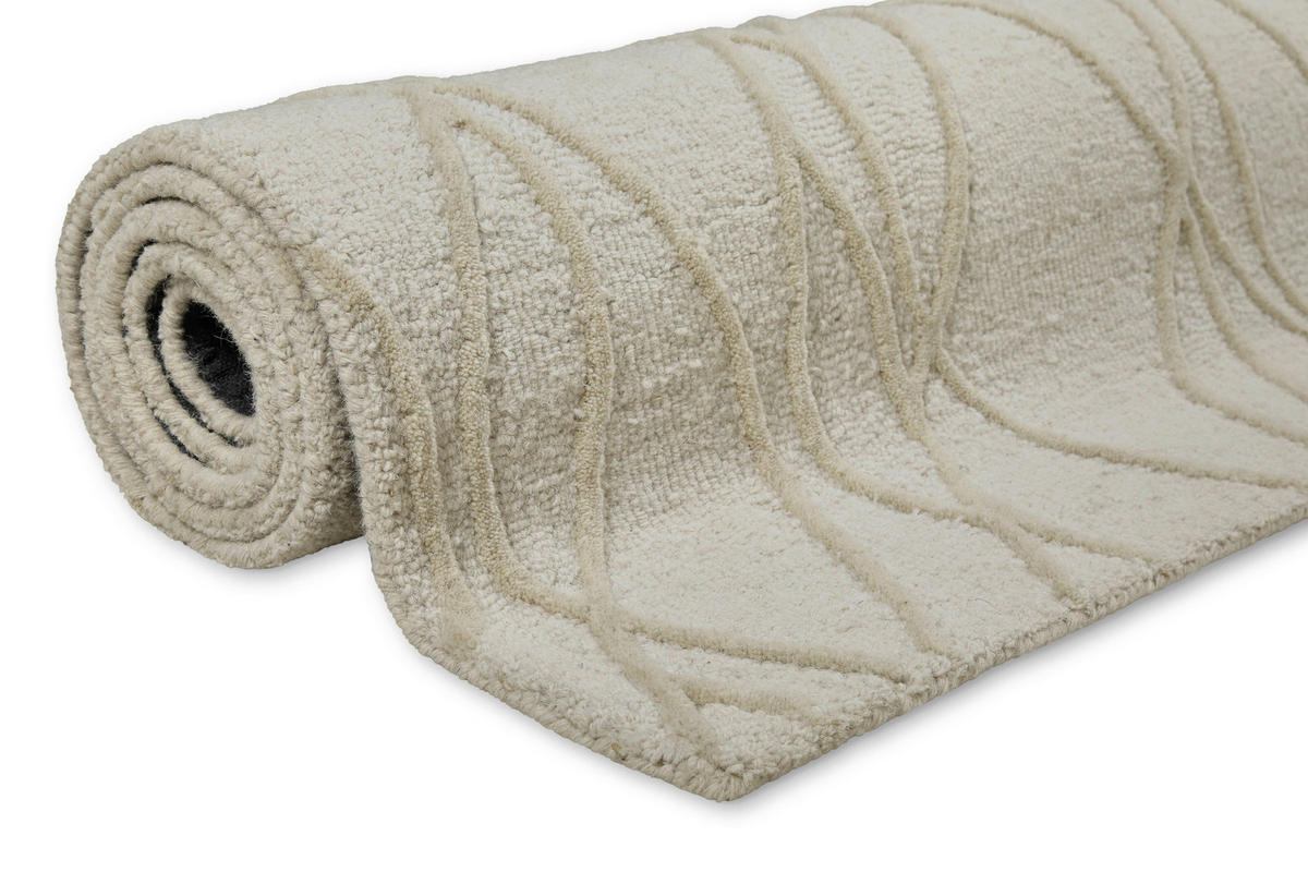 WEBTEPPICH Wohnzimmer 160/230 cm Hampton Twentythree Creme rechteckig  - Creme, Design, Textil (160/230cm) - WECON HOME