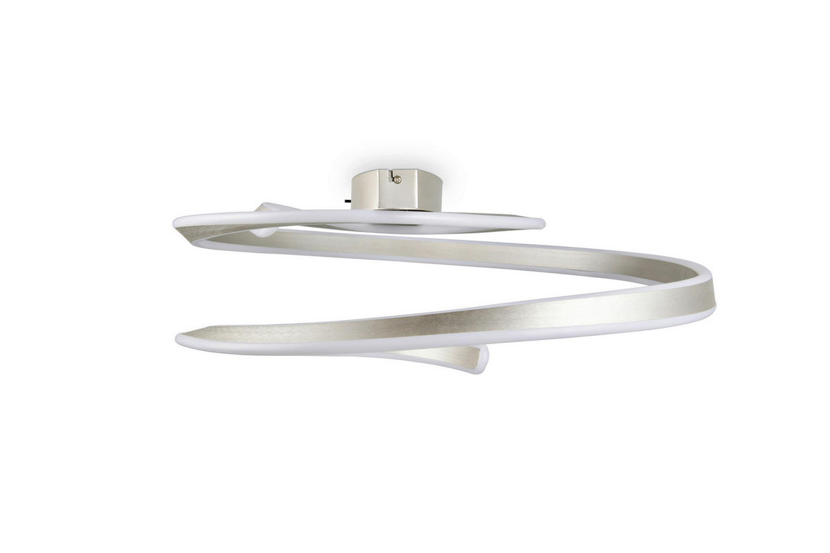 LED-DECKENLEUCHTE Arlington  - Nickelfarben, Design, Metall (80/22/60cm)