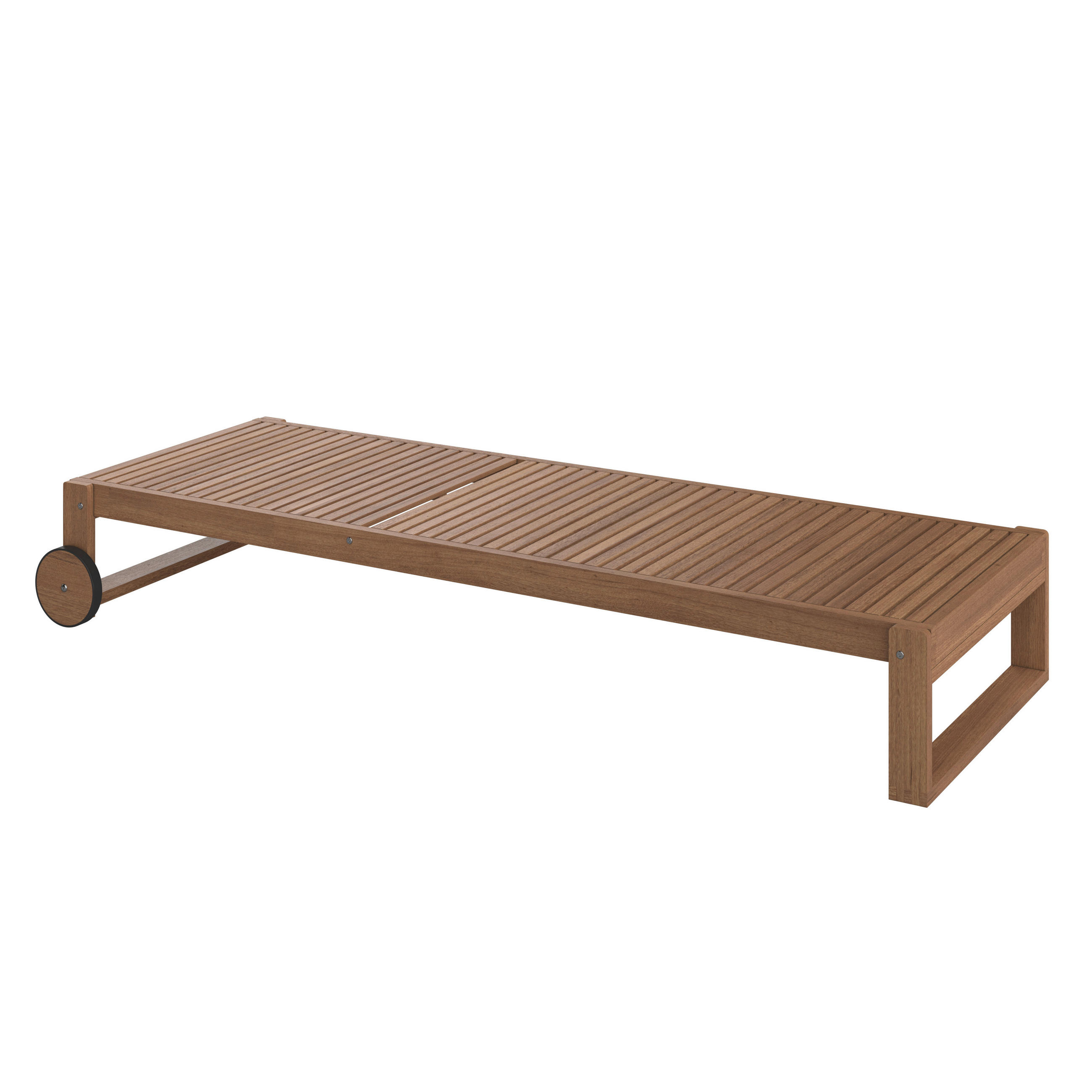 GARTENLIEGE 65,5/30/198 cm  - Teakfarben, Natur, Holz (65,5/30/198cm) - Ambia Garden