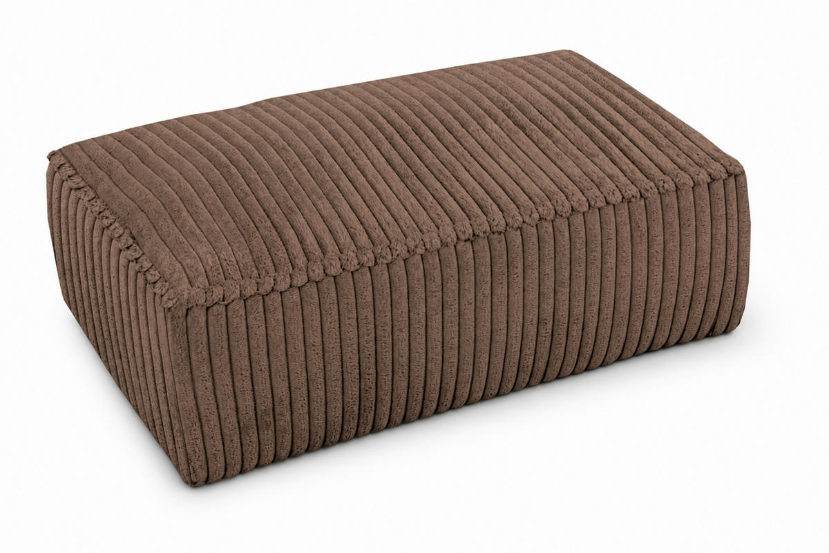 HOCKER in Textil, Holzwerkstoff Braun  - Schwarz/Braun, KONVENTIONELL, Holzwerkstoff/Kunststoff (105/43/65cm) - Livetastic