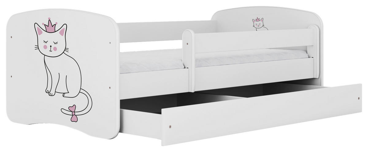 KINDER-/JUNIORBETT - Birkefarben/Weiß, MODERN, Holz/Holzwerkstoff (80/160cm) - MID.YOU