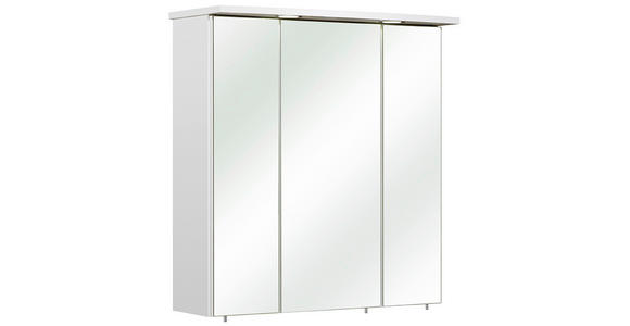 SPIEGELSCHRANK 65/72/20 cm  - Alufarben/Weiß, KONVENTIONELL, Glas/Holzwerkstoff (65/72/20cm) - Xora