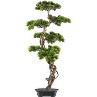 KUNSTPFLANZE Bonsai 90 cm  - Schwarz/Braun, Design, Kunststoff (90cm) - P & B