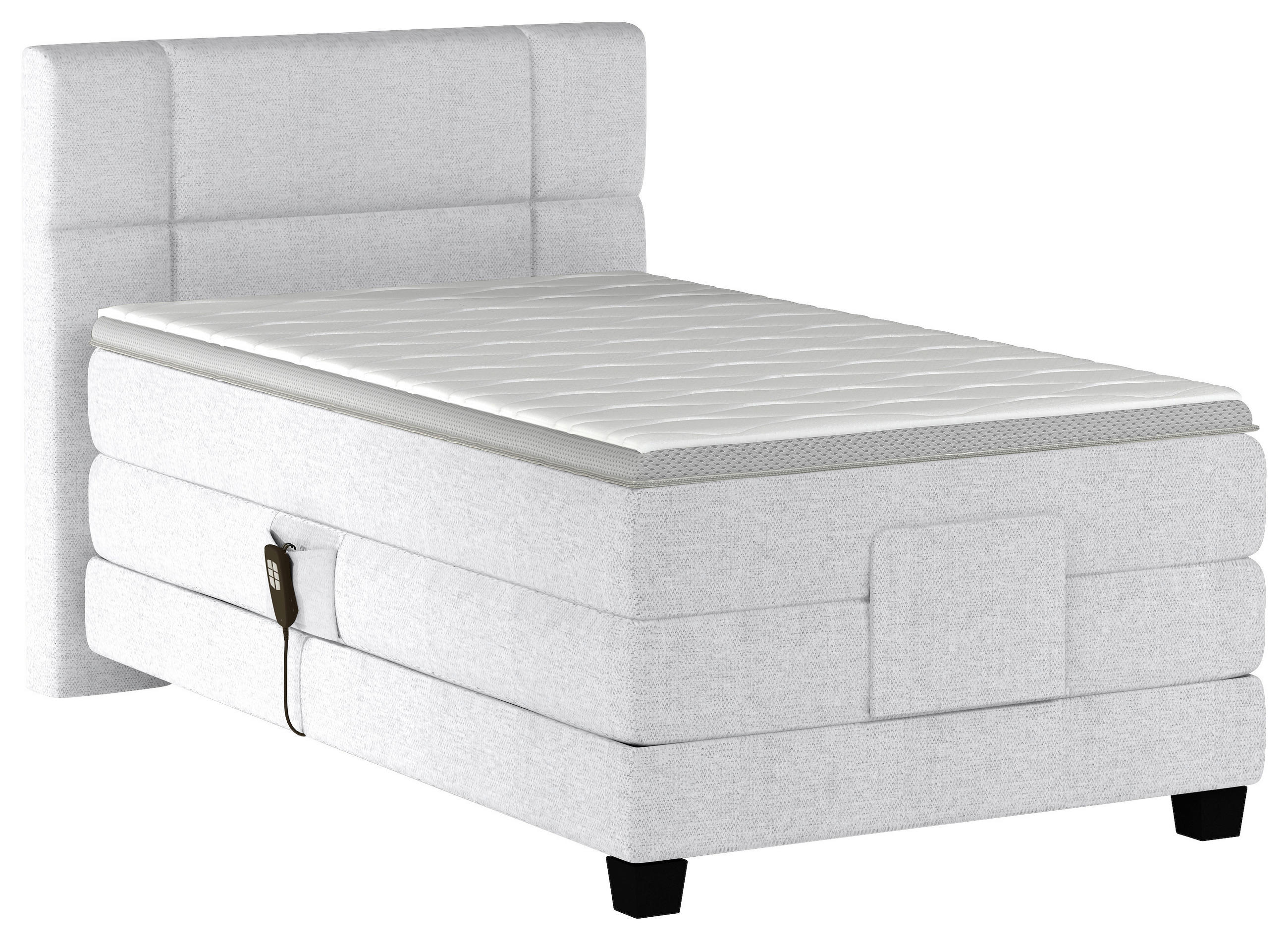 BOXSPRINGBETT 120/200 cm,  in Seidengrau,  {item.attr('349-543‘),[, ]}{item.attr('328-587‘),[ ]} - Seidengrau/Schwarz, KONVENTIONELL, Holz/Kunststoff (120/200cm) - Esposa