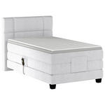 BOXSPRINGBETT 120/200 cm,  in Seidengrau, Matratze, Topper, motorische Verstellbarkeit, Fernbedienung, H2 = mittel  - Seidengrau/Schwarz, KONVENTIONELL, Holz/Kunststoff (120/200cm) - Esposa