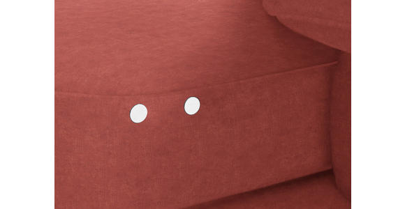 ECKSOFA in Velours Koralle 310/180 cm - Koralle/Schwarz, Design, Textil/Metall (310/180cm) - Dieter Knoll