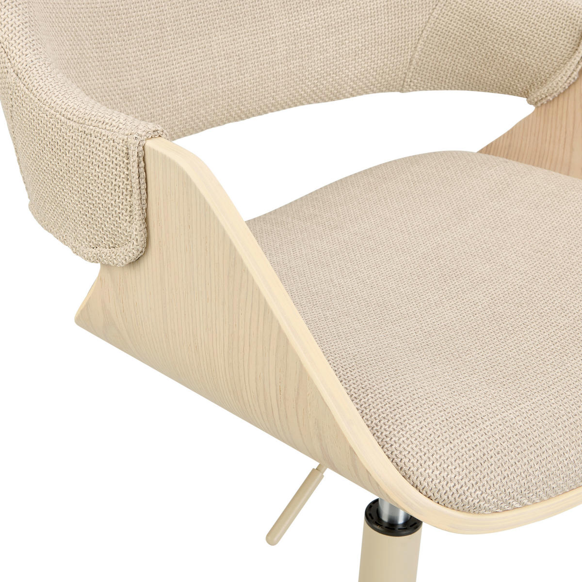 DREHSTUHL Leinenoptik Naturfarben, Beige  - Beige/Naturfarben, Modern, Holz/Kunststoff (51/78/88/57cm) - MID.YOU