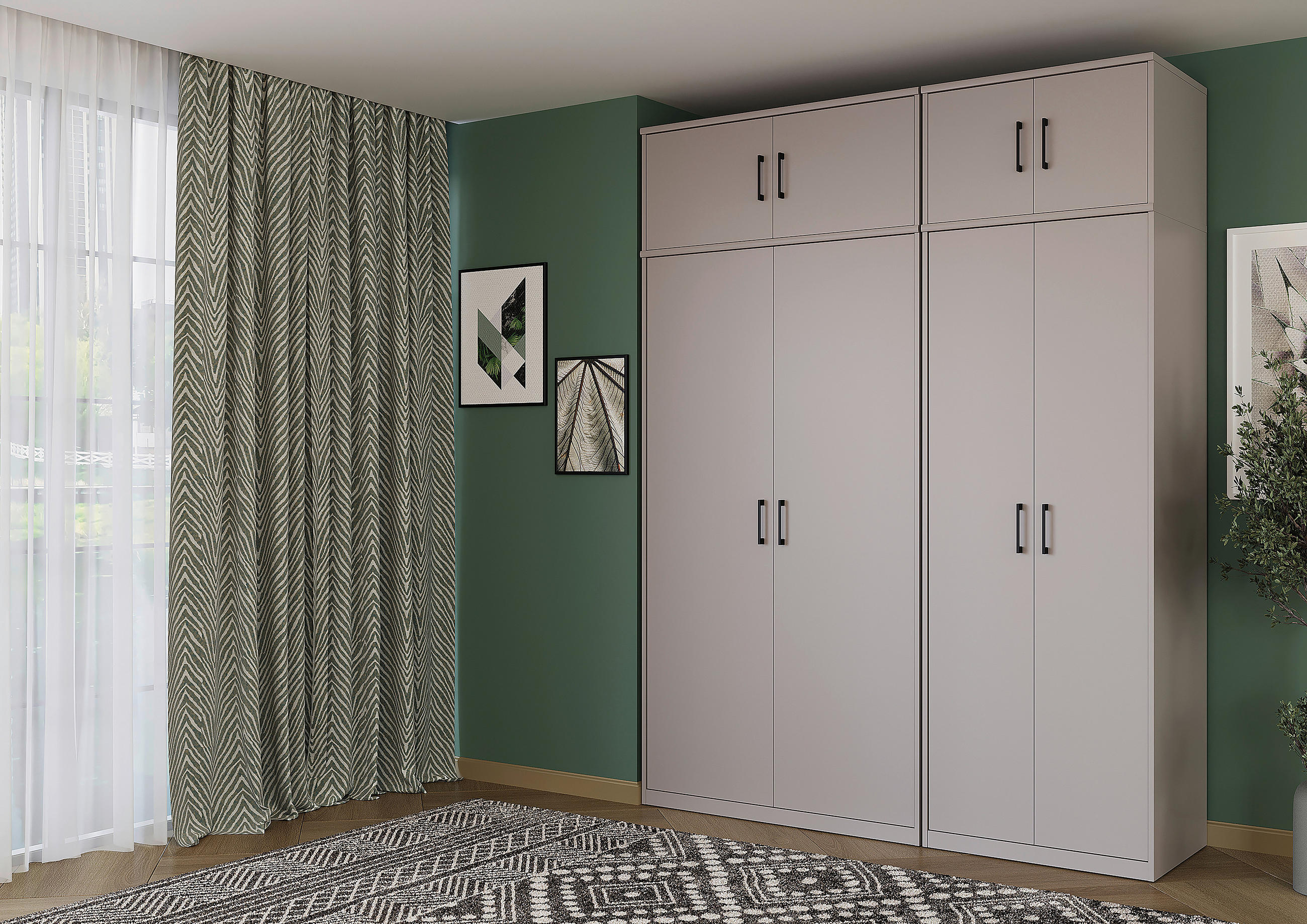 Extensie La Dulap in cașmir  - cașmir/negru, Basics, metal/material pe bază de lemn (72/43/54cm) - Xora