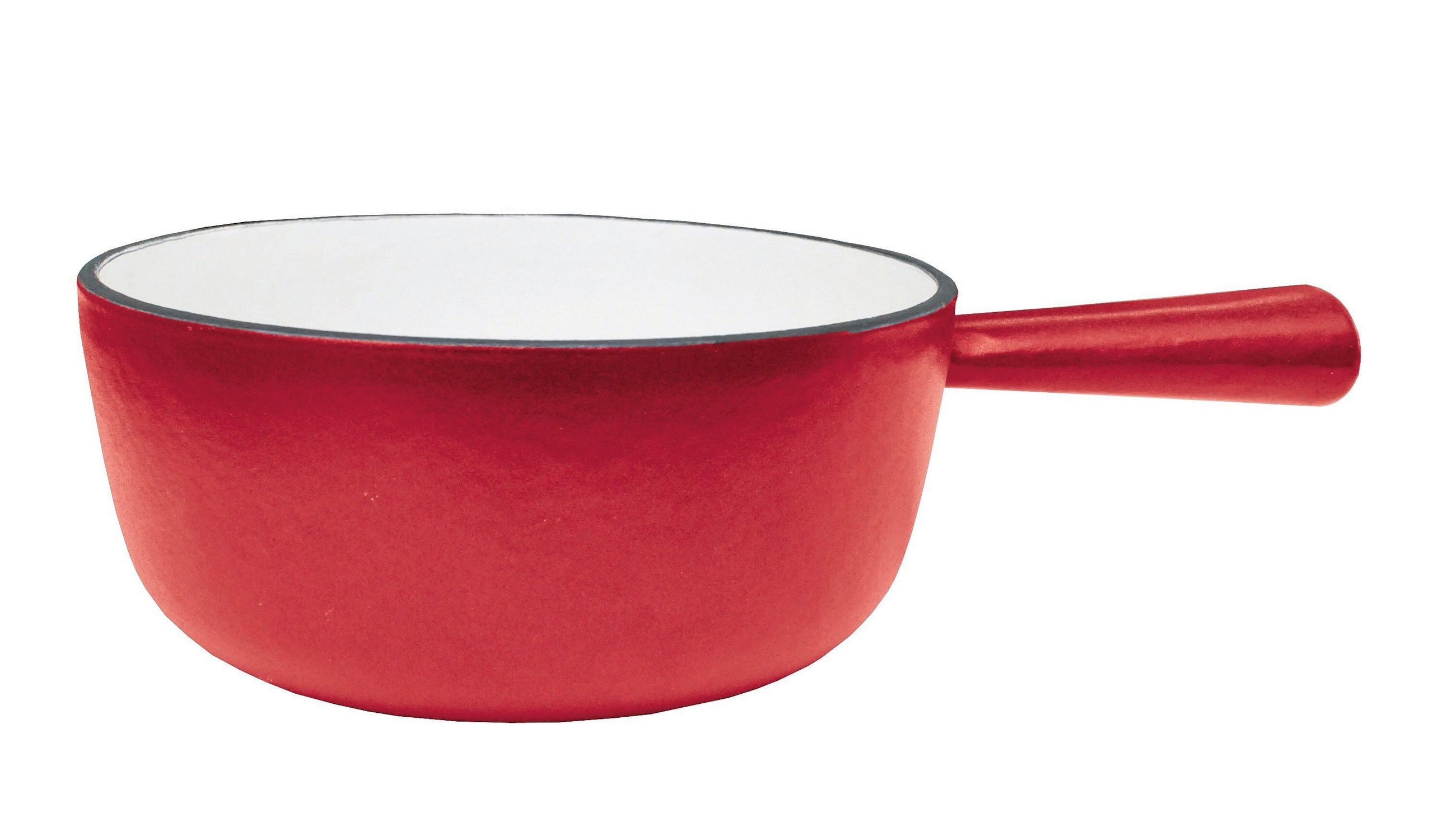 FONDUEPFANNE Heidi Cheese Line  - Weiss/Dunkelrot, Basics, Metall (21cm) - Heidi Cheese Line