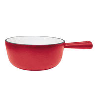 FONDUEPFANNE Heidi Cheese Line  - Weiss/Dunkelrot, Basics, Metall (21cm) - Heidi Cheese Line