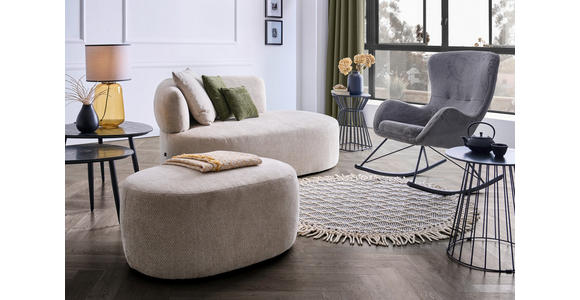 RÉCAMIERE  in Chenille Dunkelgrün, Beige  - Dunkelgrün/Beige, MODERN, Kunststoff/Textil (166/86/105cm) - Hom`in