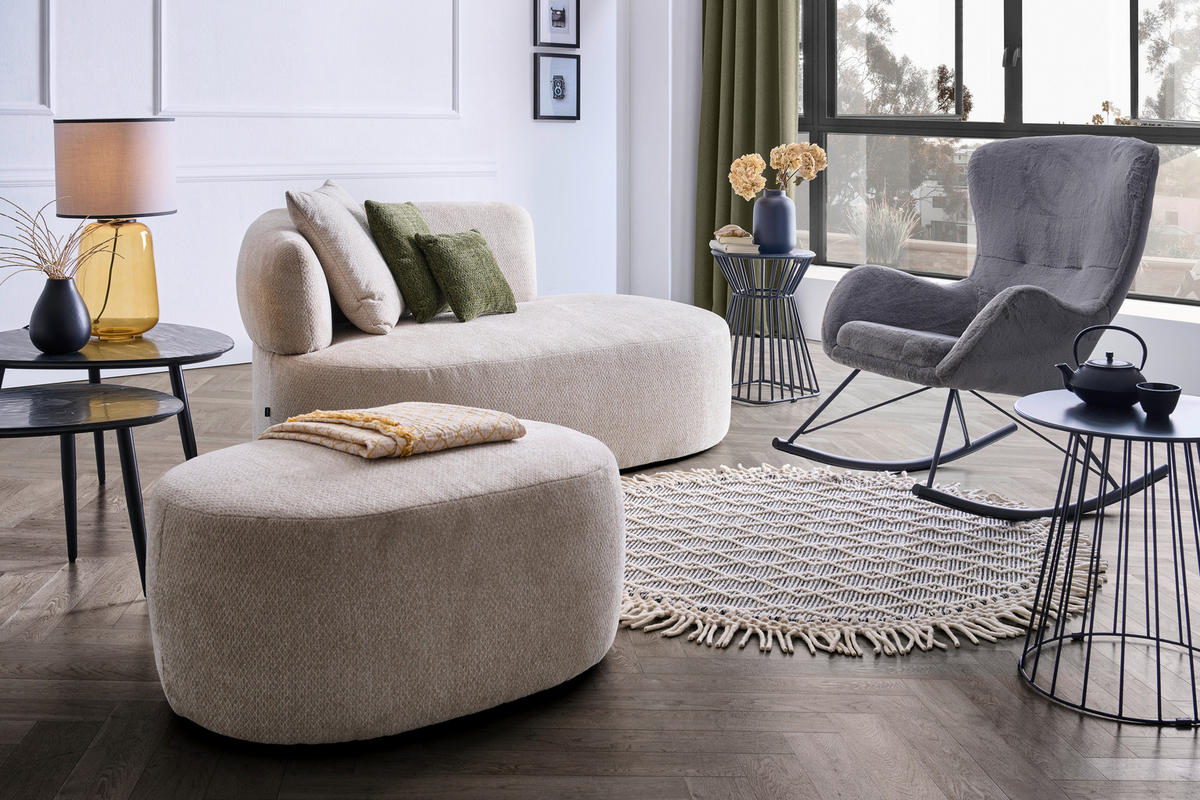 RÉCAMIERE Dunkelgrün, Beige Chenille  - Dunkelgrün/Beige, MODERN, Kunststoff/Textil (166/86/105cm) - Hom`in