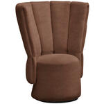 COCKTAILSESSEL - Schwarz/Braun, Design, Holz/Textil (92/113/70cm) - Emilio Belluti