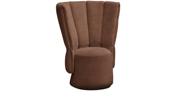 COCKTAILSESSEL - Schwarz/Braun, Design, Holz/Textil (92/113/70cm) - Emilio Belluti