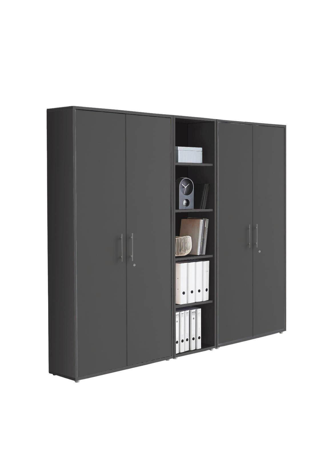 AKTENSCHRANK 212,9/185,6/33 cm  - Anthrazit, MODERN, Holzwerkstoff (212,9/185,6/33cm) - MID.YOU