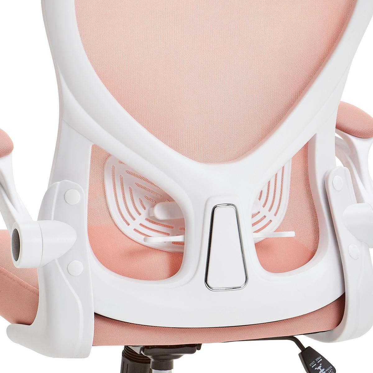KANCELARIJSKA STOLICA  bela, pink   - pink/bela, Moderno, metal/tekstil (61/118-128/60,5cm) - Livetastic