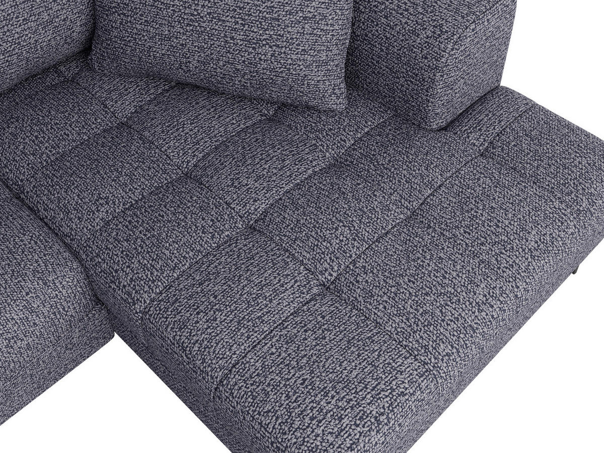 ECKSOFA Anthrazit Struktur, Bouclé  - Anthrazit/Schwarz, Design, Textil (177/276cm) - MID.YOU