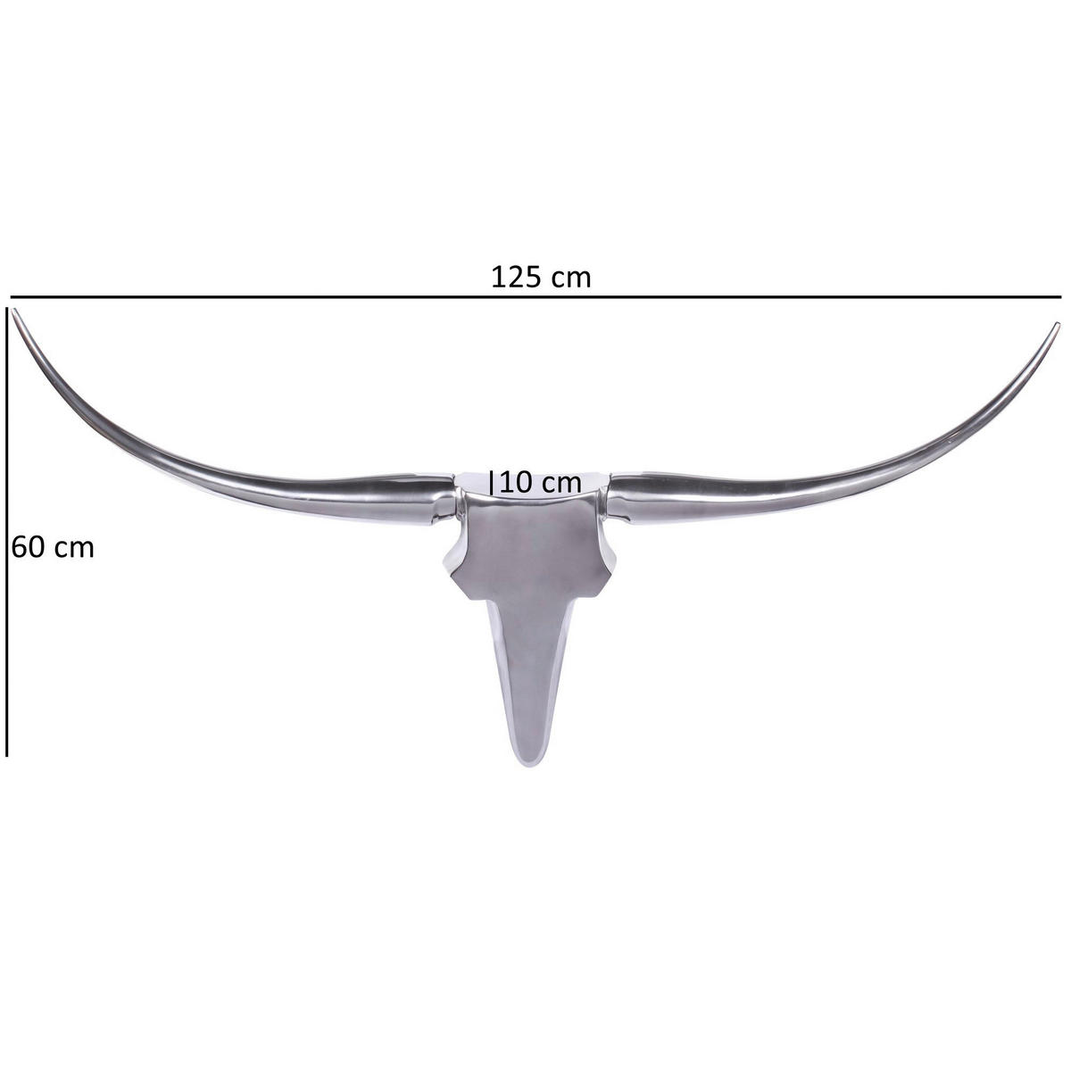 WANDDEKO  - Silberfarben, Modern, Metall (125/60/10cm) - MID.YOU