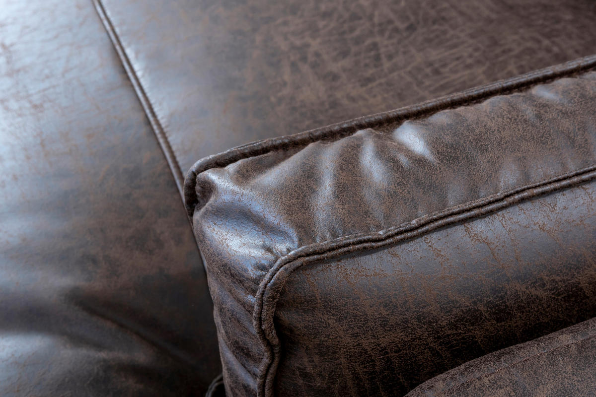 ECKSOFA in Lederlook Grün  - Schwarz/Grün, Design, Textil/Metall (160/295cm) - Livetastic