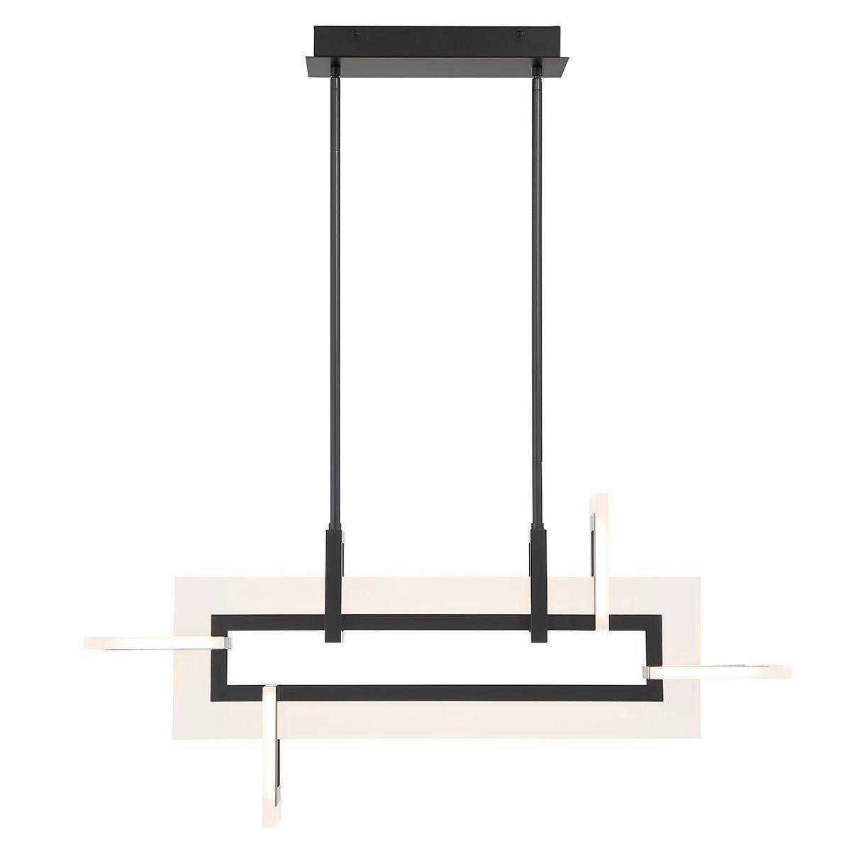 LED-HÄNGELEUCHTE 84/47,5/14 cm    - Schwarz, Design, Kunststoff/Metall (84/47,5/14cm) - Elstead Lighting