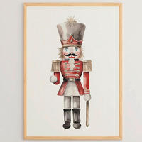 LEINWANDBILD 33/48/2 cm  - Rot/Creme, Basics, Holzwerkstoff (33/48/2cm) - X-Mas