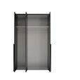 DREHTÜRENSCHRANK  in Graphitfarben  - Schwarz/Graphitfarben, MODERN, Glas/Holzwerkstoff (135/225/52cm) - Carryhome
