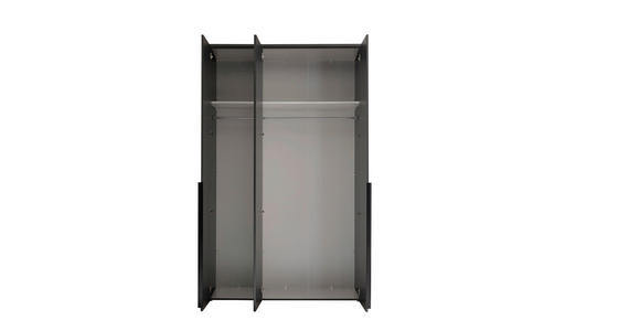 DREHTÜRENSCHRANK  in Graphitfarben  - Schwarz/Graphitfarben, MODERN, Glas/Holzwerkstoff (135/225/52cm) - Carryhome