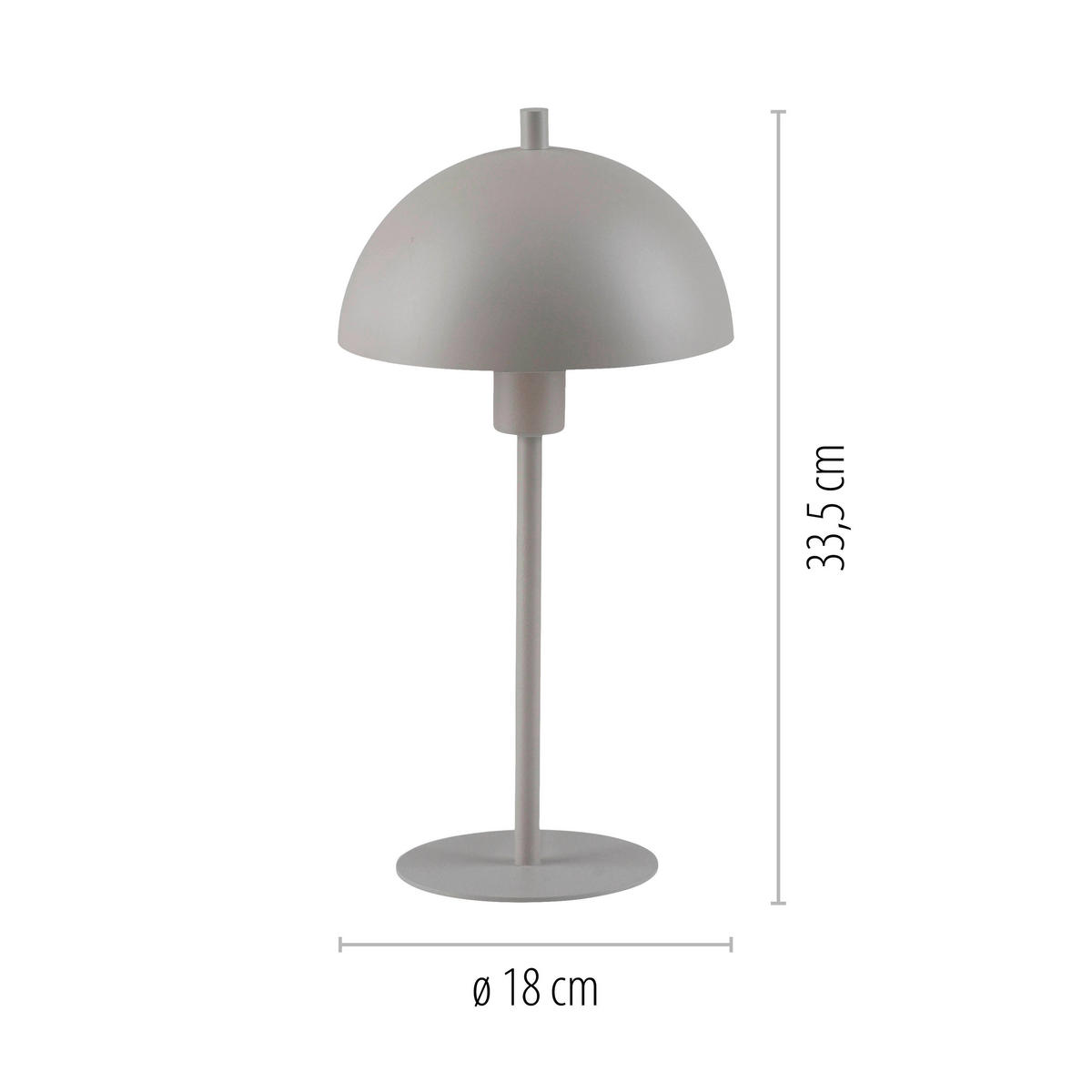 LED-TISCHLEUCHTE SW ALI 18/18/33,5 cm   - Sandfarben/Schwarz, Design, Glas/Kunststoff (18/18/33,5cm) - Schöner Wohnen