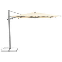 AMPELSCHIRM 330x270 cm  - Ecru/Silberfarben, Basics, Textil/Metall (330/270cm) - Suncomfort by Glatz