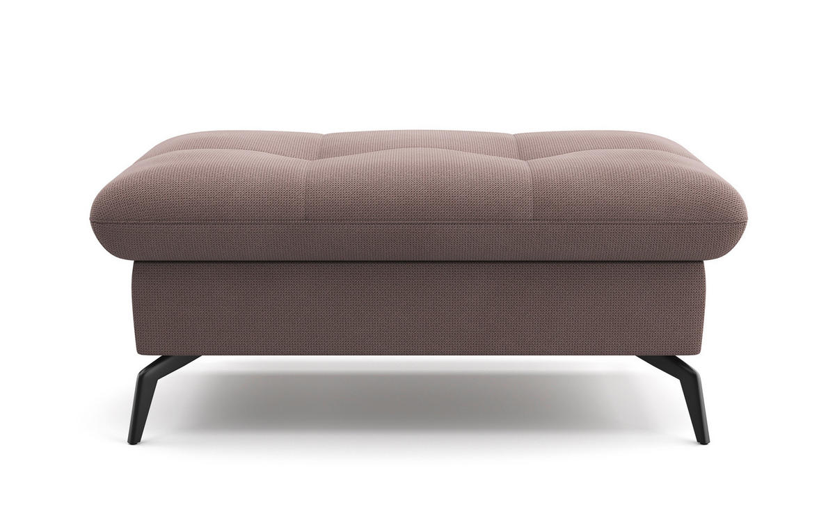 HOCKER in Textil Taupe  - Taupe/Schwarz, Konventionell, Textil/Metall (102/47/69cm) - Sit & More