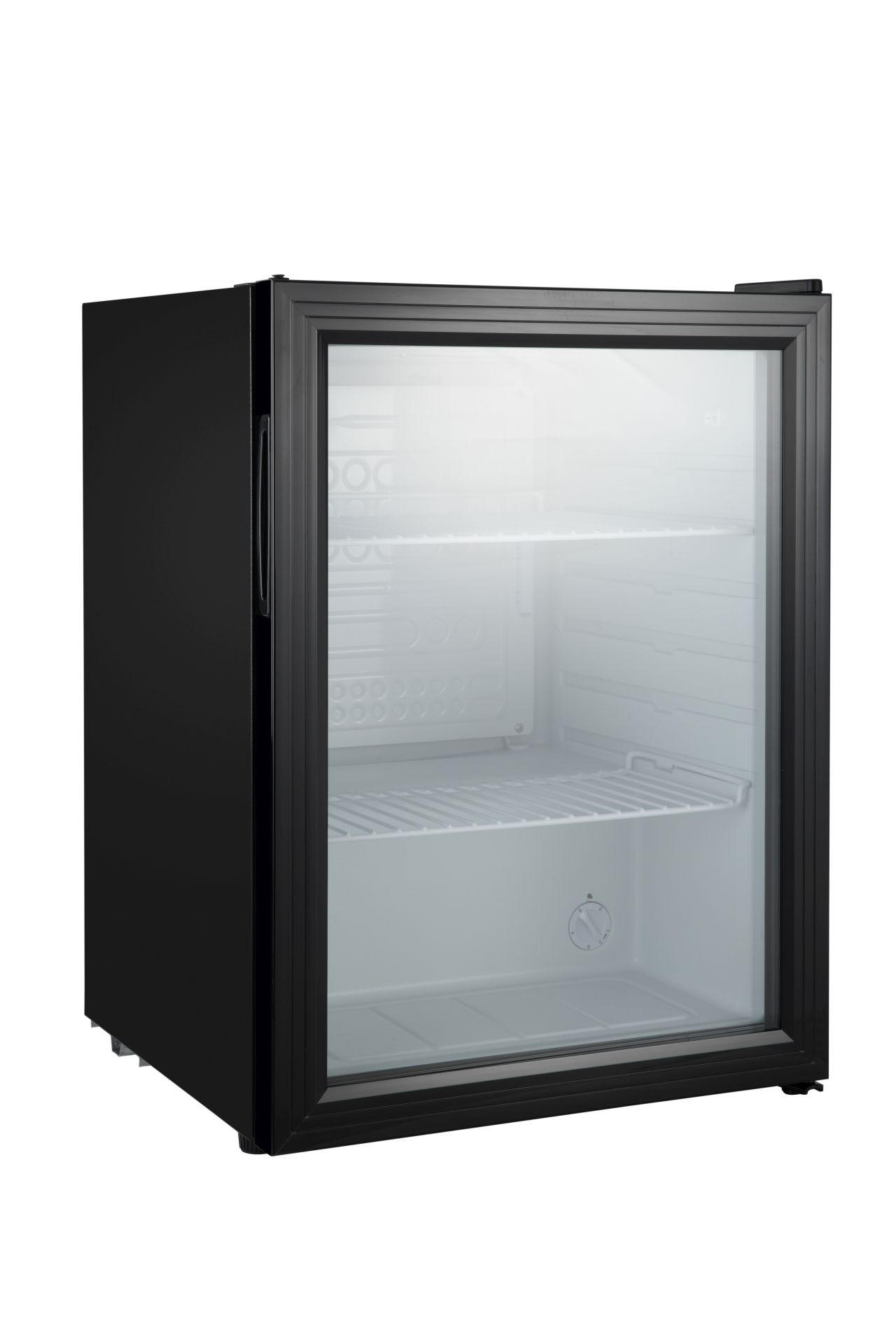 MINIKÜHLSCHRANK 47,4/64/45 cm BG-65  - Schwarz, Basics, Glas/Metall (47,4/64/45cm) - Atrigo