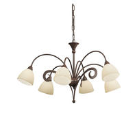 HÄNGELEUCHTE 80/100 cm  - Creme/Weiß, KONVENTIONELL, Glas/Metall (80/100cm)