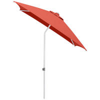 SONNENSCHIRM 200 cm Terracotta  - Silberfarben/Terracotta, Basics, Textil/Metall (200/200cm) - Kettler