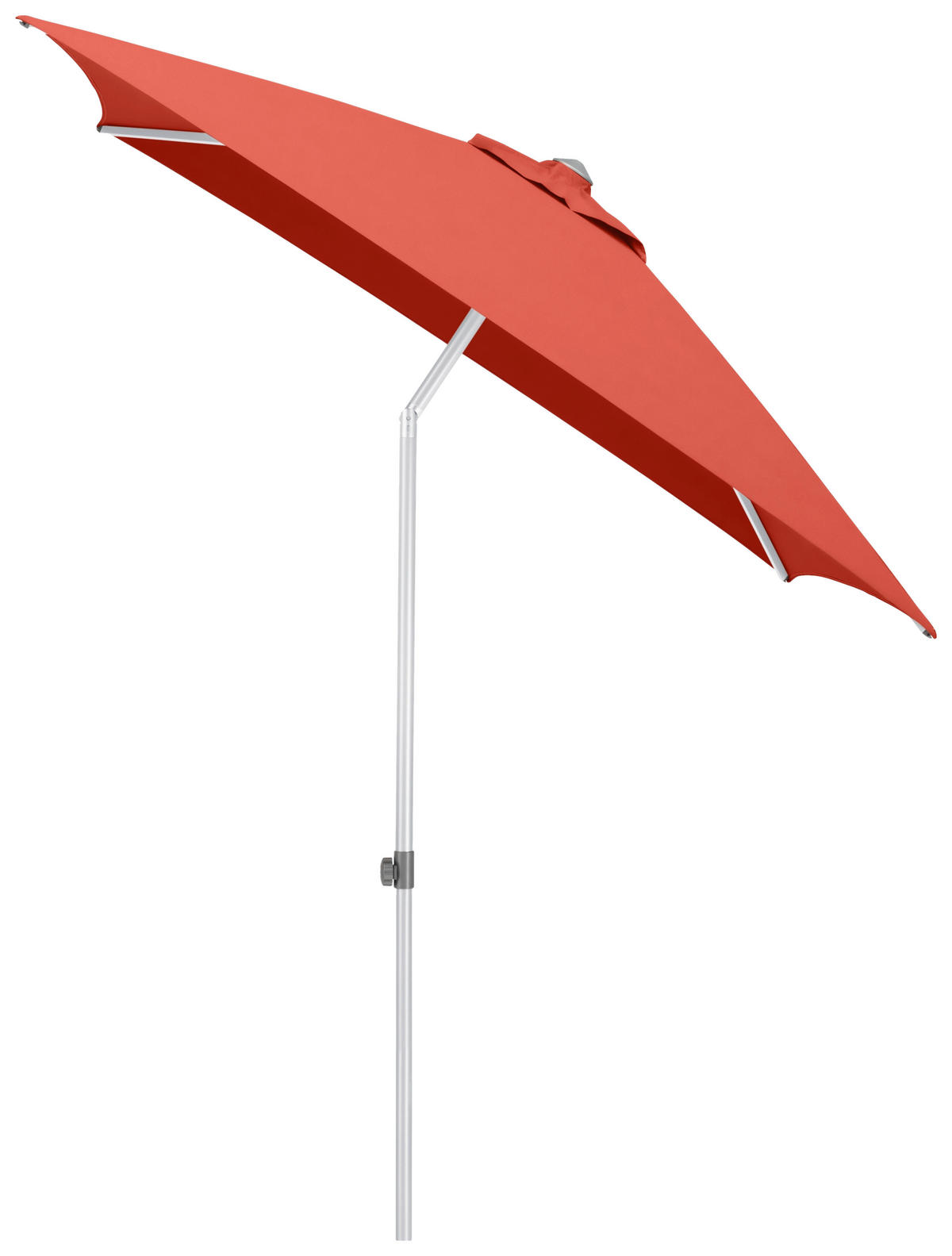 SONNENSCHIRM 200 cm Terracotta  - Silberfarben/Terracotta, Basics, Textil/Metall (200/200cm) - Kettler